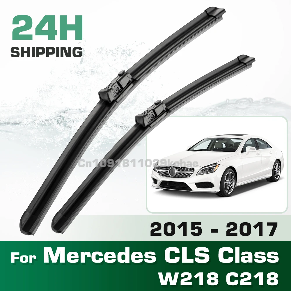 

For Mercedes Benz CLS Class W218 C218 2015-2017 2016 LHD&RHD Front Wiper Blades Windshield Windscreen Window Brush 24"+24"