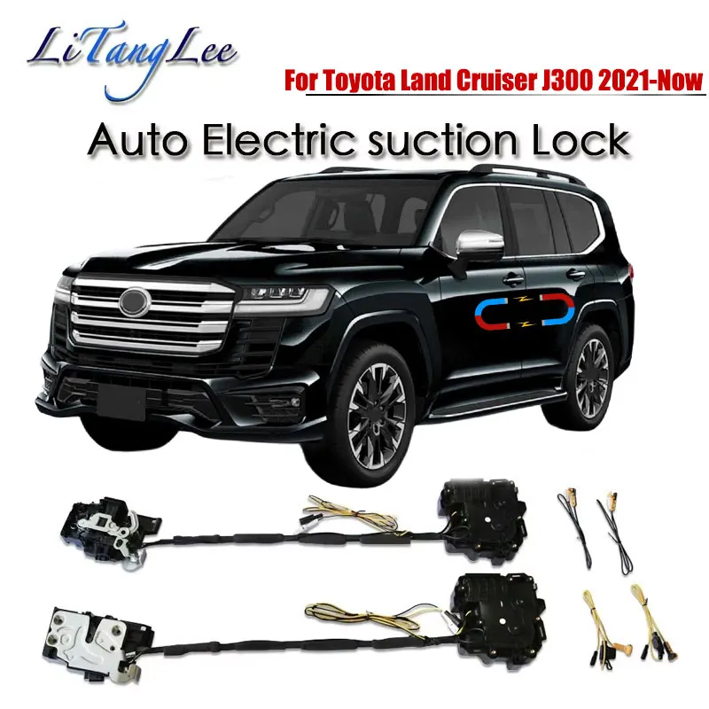 For Toyota Land Cruiser J300 LC300 Car Soft Close Door Latch Pass Lock Actuator Auto Electric Absorption Suction Silence Closer