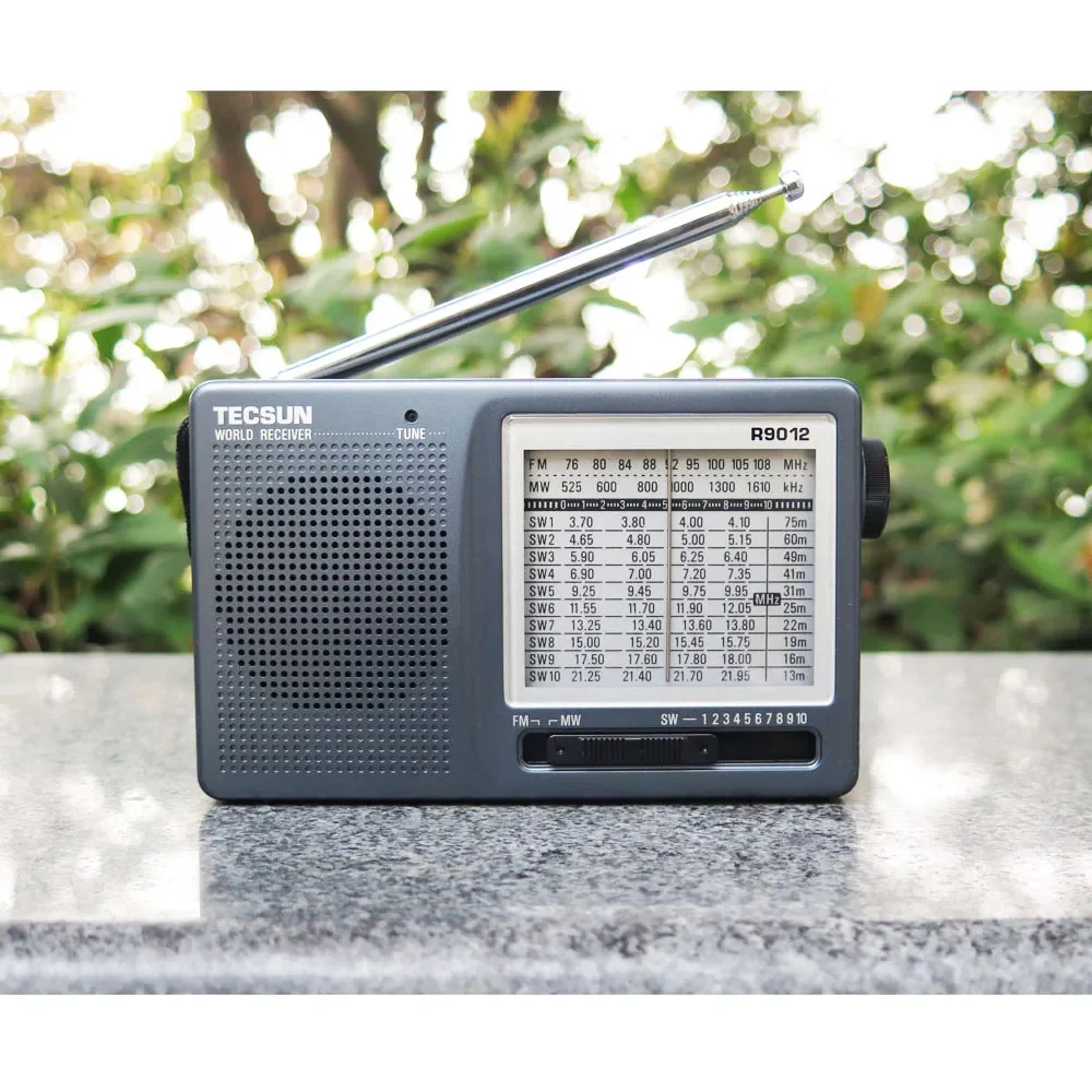 TECSUN-Portable Pocket Radio Type, FM, AM, SW, R-9012, 12 Full Band, High Sensitivity, Semiconductor, Wireless, Elderly