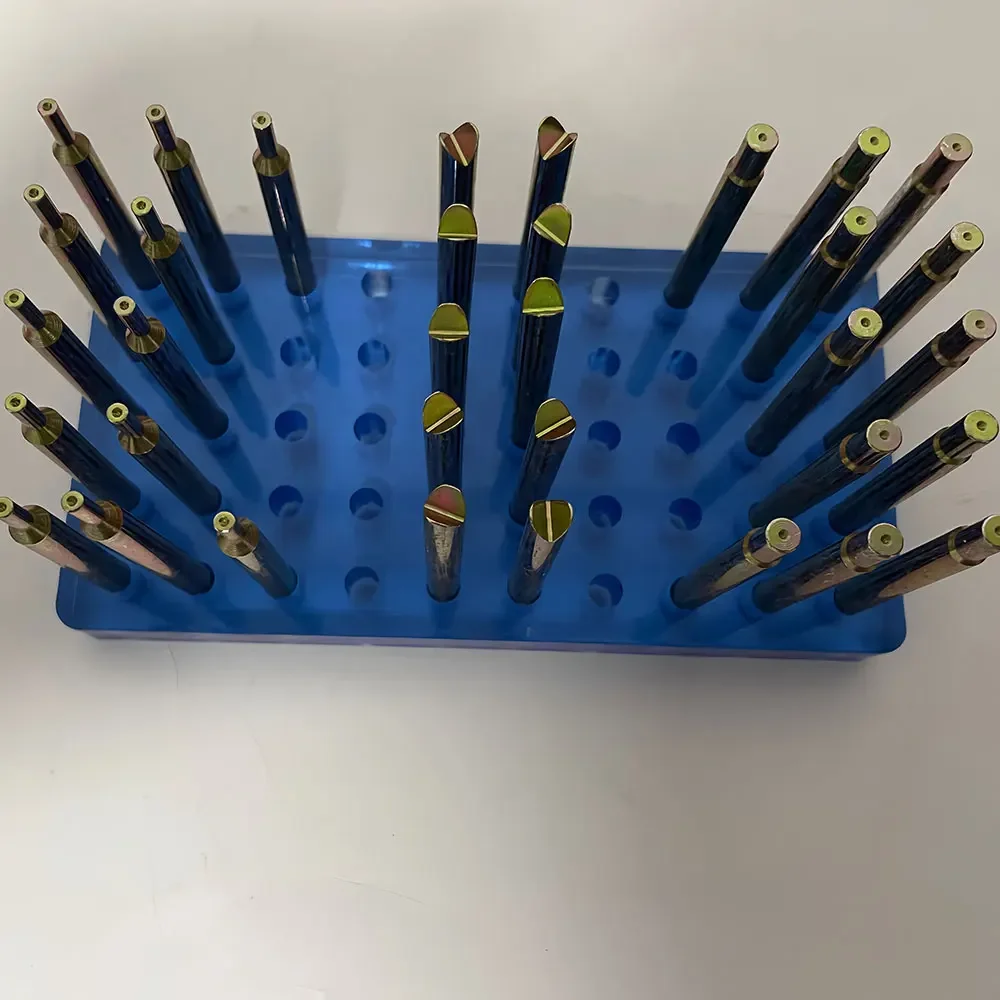 34 Piece High Precision Gemstone Measuring Stick Set Diameter 6mm Length 65mm Stone Facet Grinding Tools