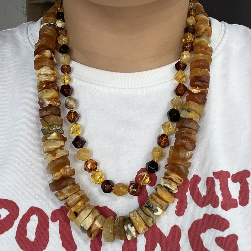 Yoowei 100% Natural Amber Necklace for Gift European Baltic Original Medical Beads Gorgerous Unique Healing Jewelry Supplier