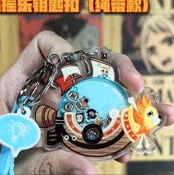 LLavero de una pieza de la serie Anime clásica, muñeco Luffy Zoro Sanji, colgante de Material acrílico, llave, bolso escolar, regalo para estudiantes