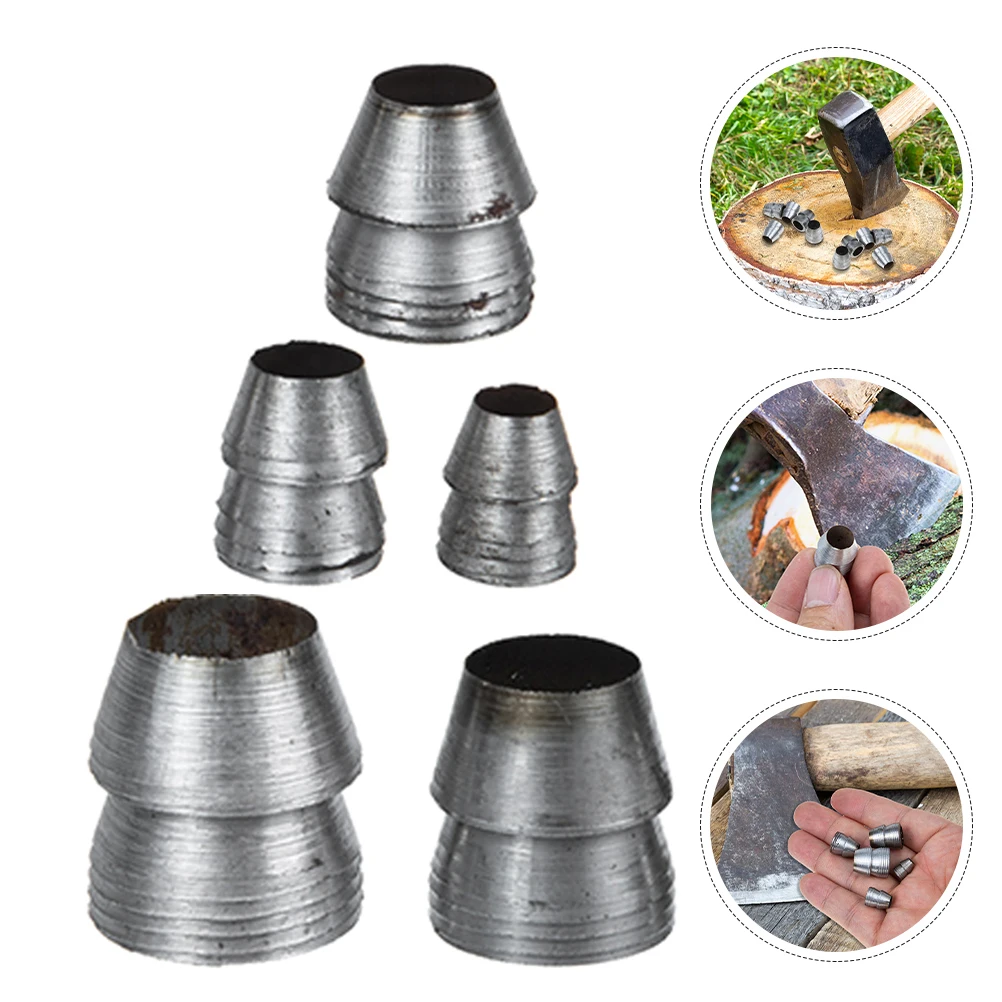 15pcs Axe Tool Durable Metal Farm Hardware Hammer Handle Protector Wedge Set Round Splitting Safety Reinforcement
