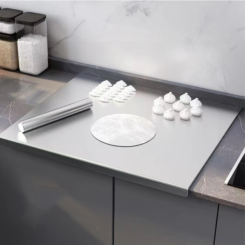 

Большая бытовая разделочная доска из нержавеющей стали, двойная панель, многофункциональная доска для выпечки, разделочная доска, кухонные принадлежности