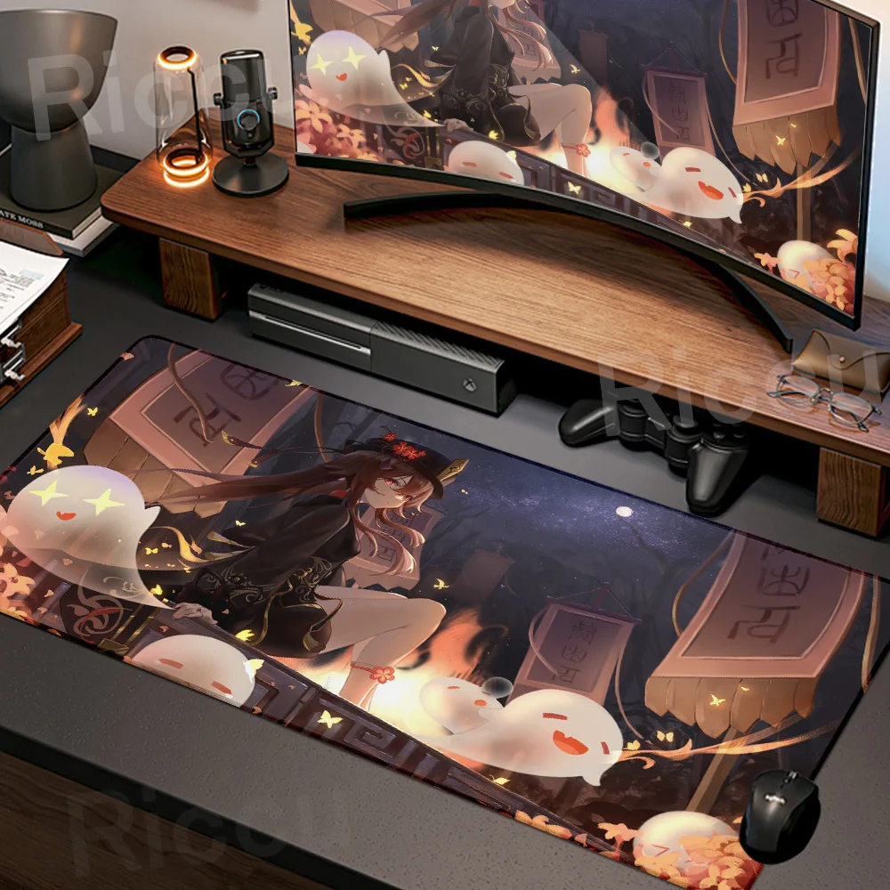 Genshin Impact Hu Tao Mouse Pad Kawaii Pc Accessories Deskmat Gaming Mousepad Anime Rubber Mat Desk Protector Cute Mouse Pads