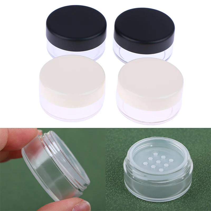 

2g Refillable Powder Empty Box Mini Portable Plastic Box Handheld Empty Pot With Sieve Travel Makeup Jar Sifter Container