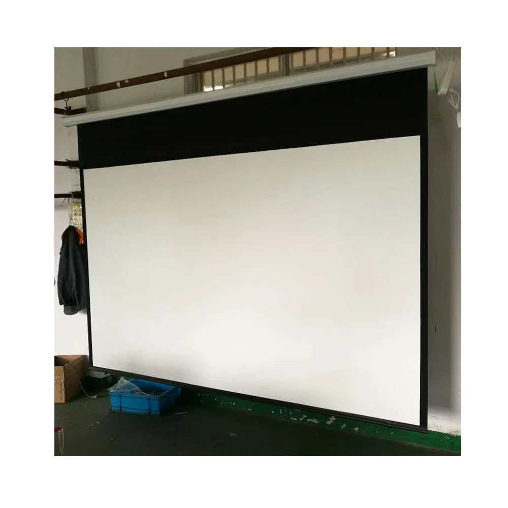 Cinema Electric Matte White 16:9 Price White Projector Screen 150 Inch Projection