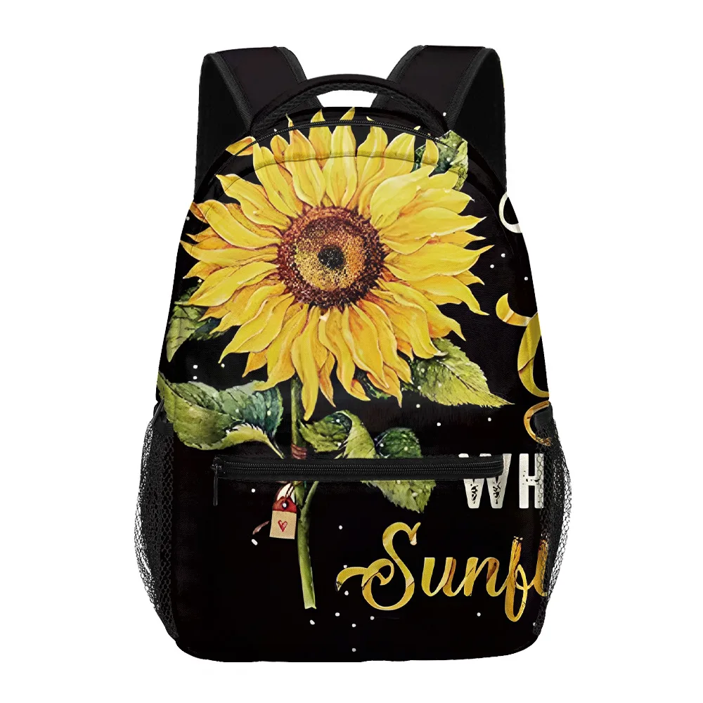 Mochila Popular de dibujos animados con margaritas y girasoles para estudiantes, mochilas para Notebook con estampado 3D de Oxford, mochilas de viaje impermeables para niños y niñas
