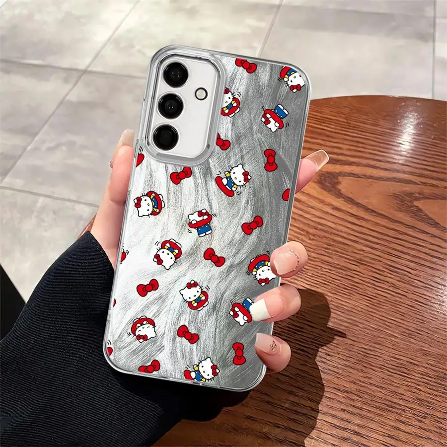 Funda bonita de Hello Kitty para Samsung Galaxy A24 A17 A34 A23 A35 A36 A15 A16 A26 A55 A21s A51 A52 A13 A14