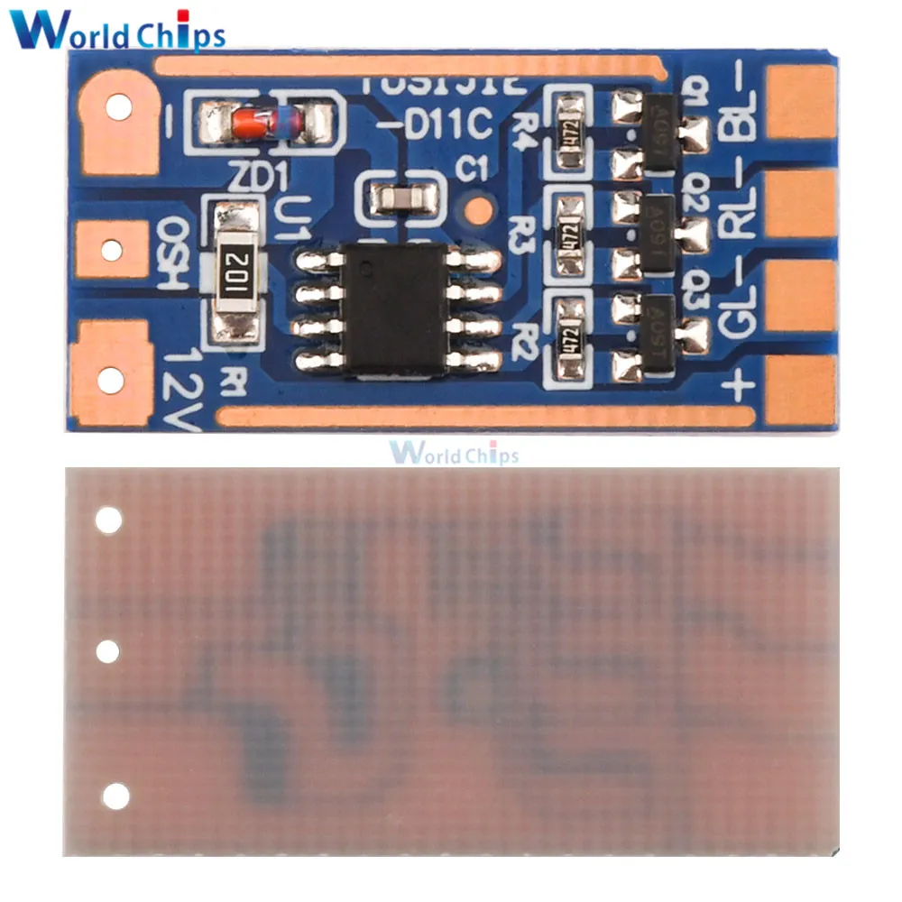 DC 5-12V RGB Module Multiple Modes Button Switching Phantom Light High Current Drive Circuit Board 2A Flashing Light Module