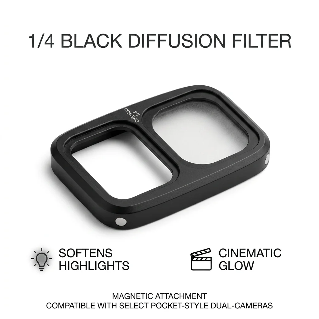 CPL VND Cool Rose Magnetisches Linsenfilter-Set für DJI OSMO Pocket 4P, verstellbarer Filterrahmen-Satz für Pocket 4P Zubehör