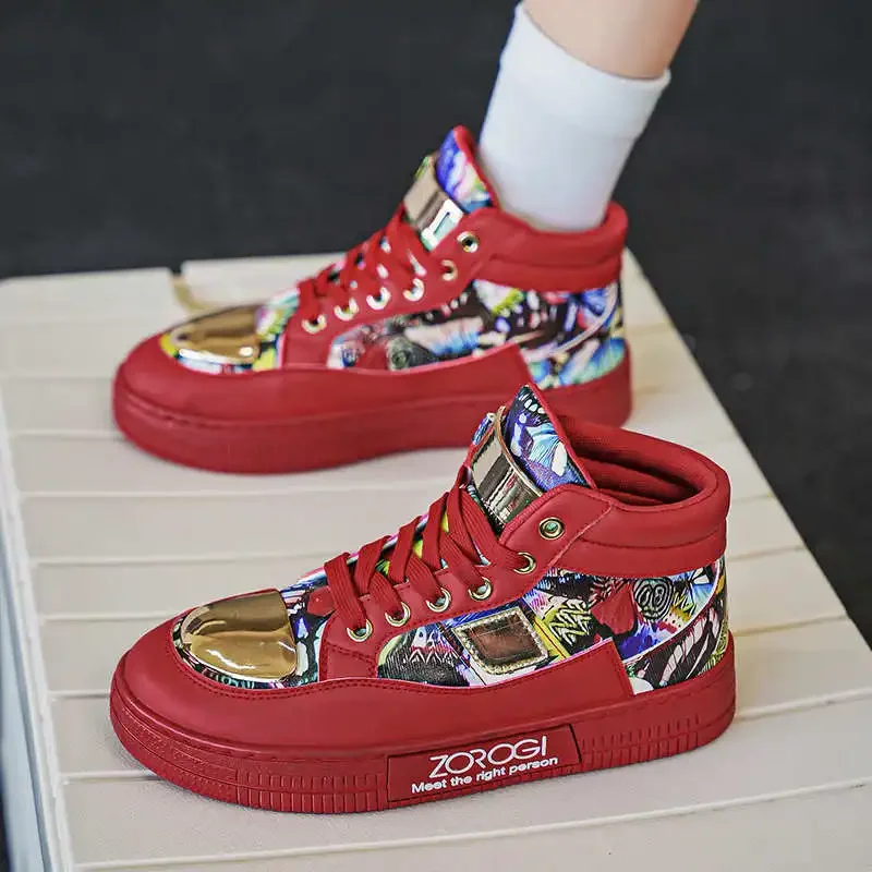 

Ecoleather Thick Sole Pink Shoes Women Casual Red Boots For Women Ladies Sneakers Sports Novelty Super Offers New Fast Pro