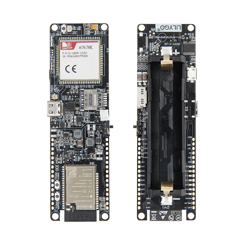 

LILYGO TTGO T-A7670E ESP32-WROVER-E 4G LTE Cat1 Module Development Board FPC Antenna TF Card GSM Region SIMCOM A7670E