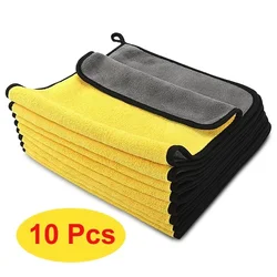 Serviette en microcarence extra douce pour lavage de voiture, serviette de séchage pour livres, gril d'entretien de voiture, serviette de lavage de détail, ne raye jamais, 3 pièces, 5/10 pièces