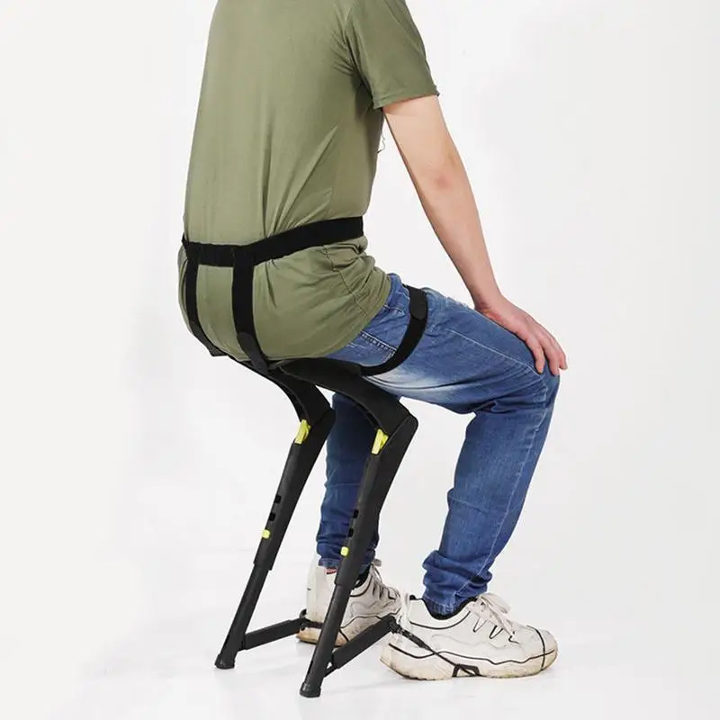 Wearable Chair Portable Folding Invisible Seat & Leg Brace Ergonomic Wearable Leg For Outdoor Activities Lightweight Fishing