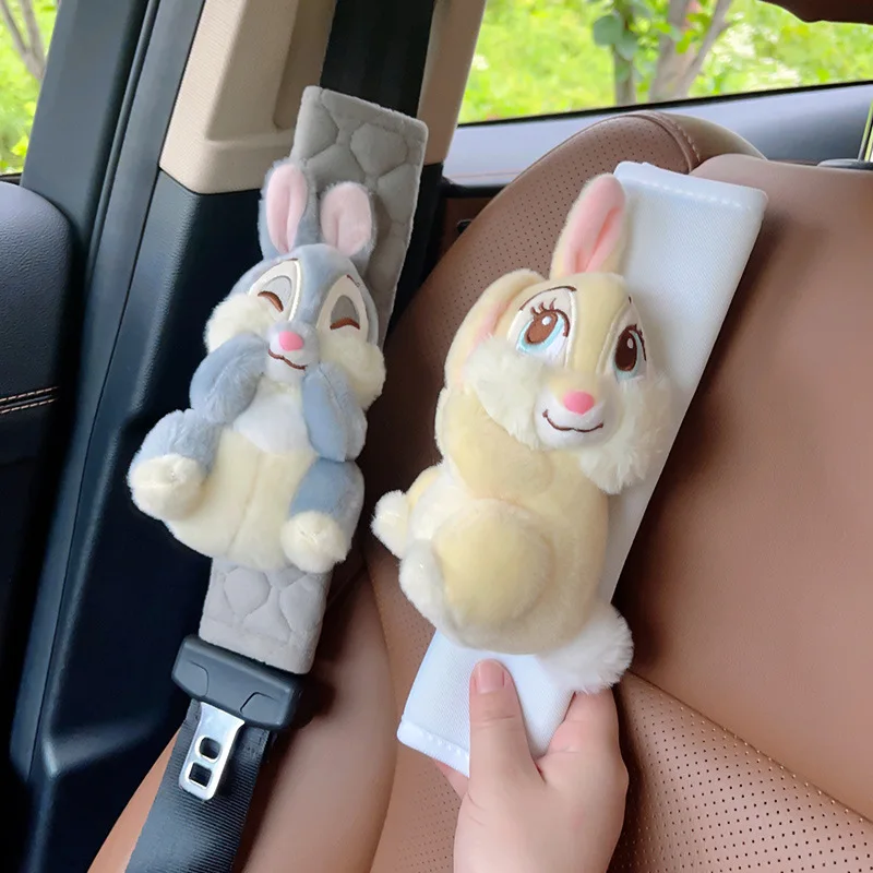 Disney Thumper Bunny Bonnie Rabbit Plush Toy Anime Disney Series Car Seat Belt Tissue Box Protective Cover Easy To Clean Kawaii