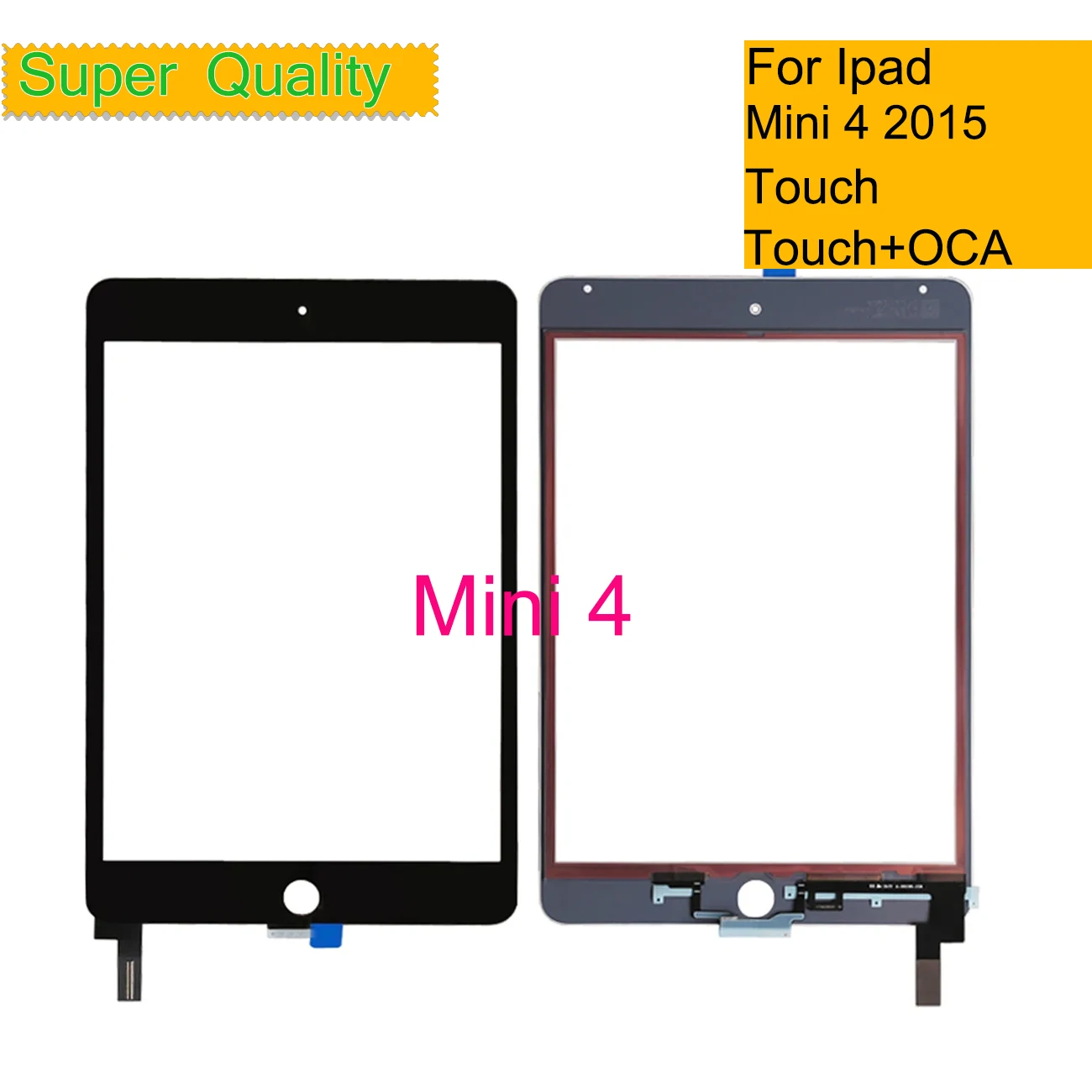 

10Pcs/Lot For Apple iPad Mini 4 Touch Screen Digitizer Panel For iPad Mini 4 A1538 A1550 Touch Sensor With OCA Repair