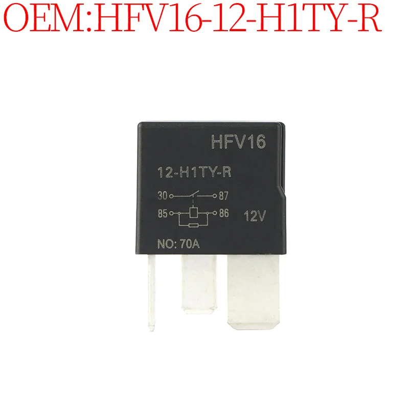 

Automotive Power Relay Switch (12V, 70A) HFV16-12-H1TY-R HFV1612H1TYR for Car Accessories High Quality Brand New Auto Parts