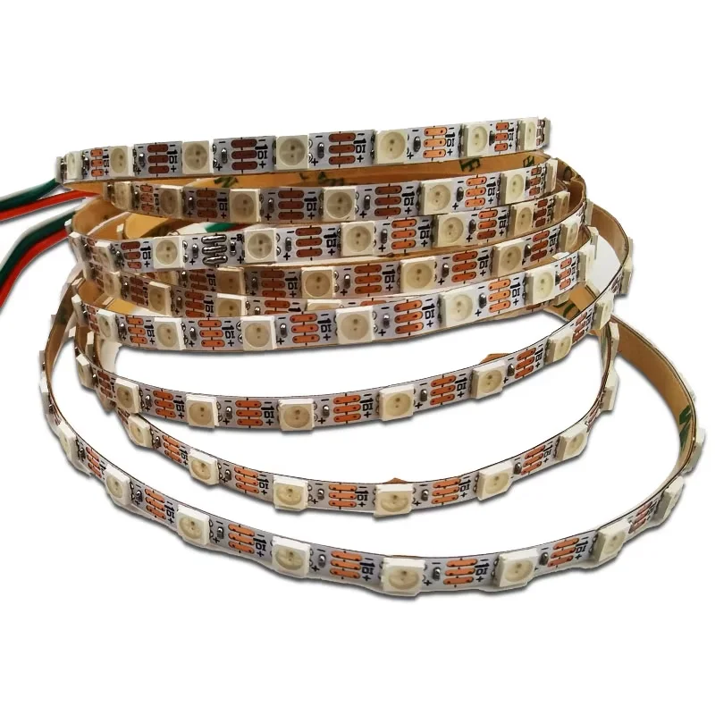 DC5V 4mm wide Ultra-Narrow 2020 WS2812C led addressable pixel LED strip 1M 90 120 200LEDs/m flexibleRGB full color Strip IP20
