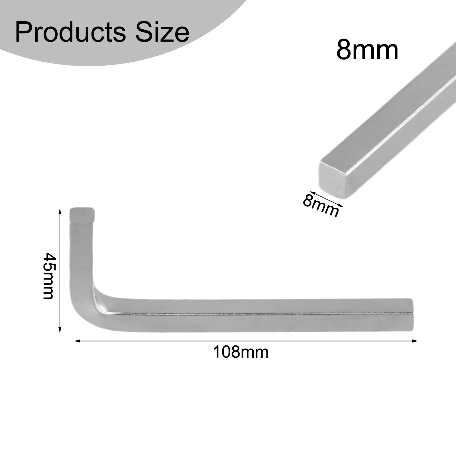 L Shape Square Head Wrench Square Key 4 Point Wrench Screwdriver Set 3-10mm Hand Tools Portable Manual Repair Tool Hardware