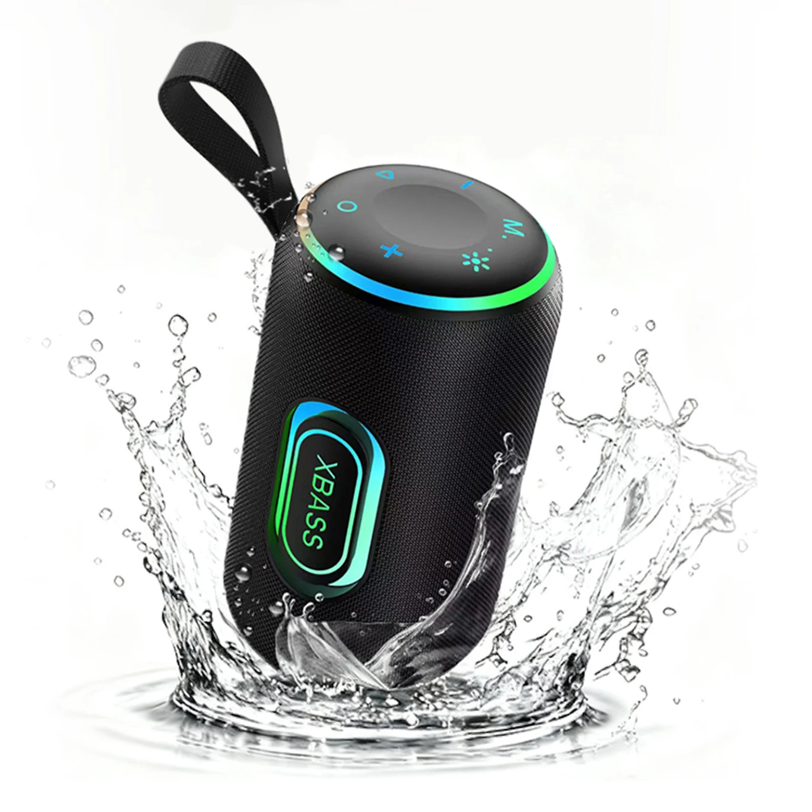 

Портативная Bluetooth-колонка с беспроводным стереозвуком, RGB-подсветкой, TWS-сопряжением, водонепроницаемостью IPX5 для улицы и домашних вечеринок