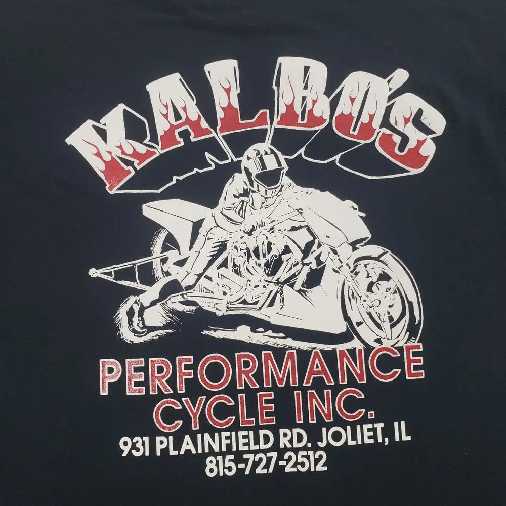 دورات Kalbos تي شيرت للرجال ، XL Stroke It Logo ، أداء عتيق ، Y2K ، أسود