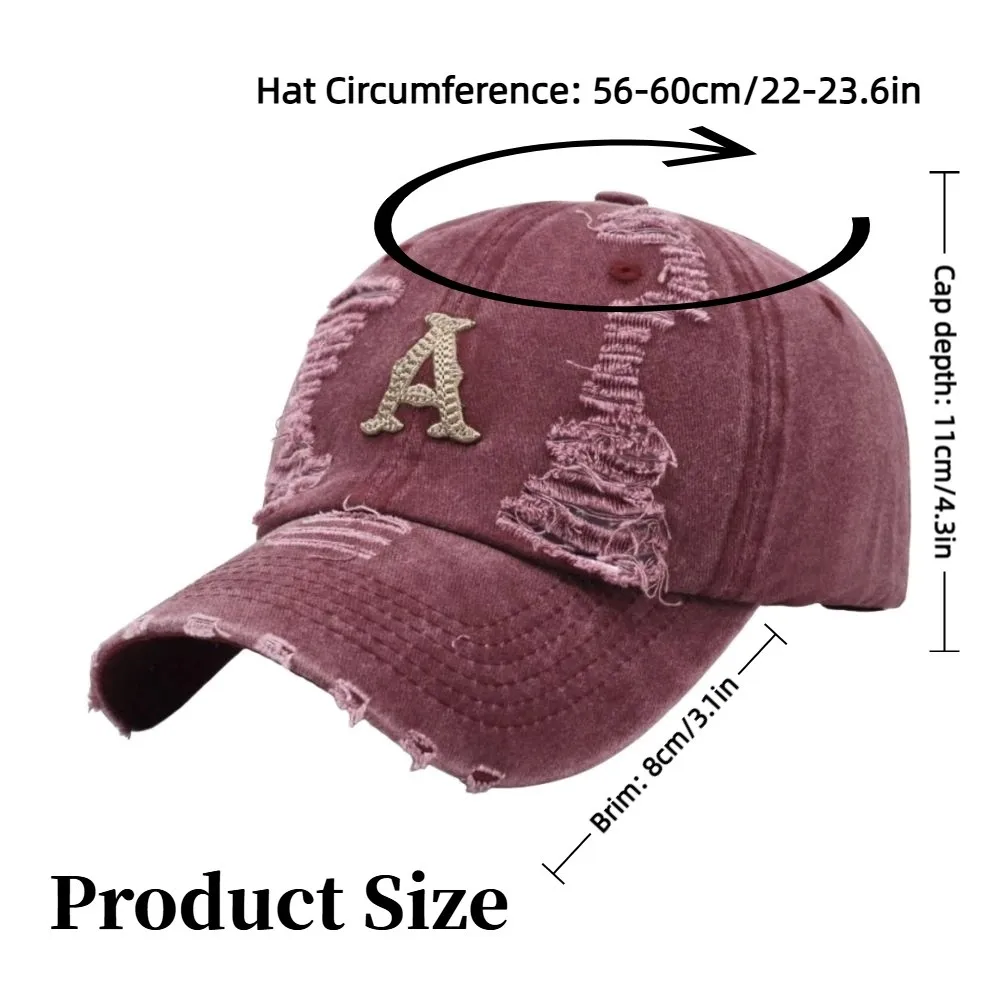 Czapka baseballowa z dzianiny, haftowana, w stylu amerykańskim, oddychająca, z wzorem alfabetu, codzienna czapka z daszkiem, retro, lekka czapka typu trucker.