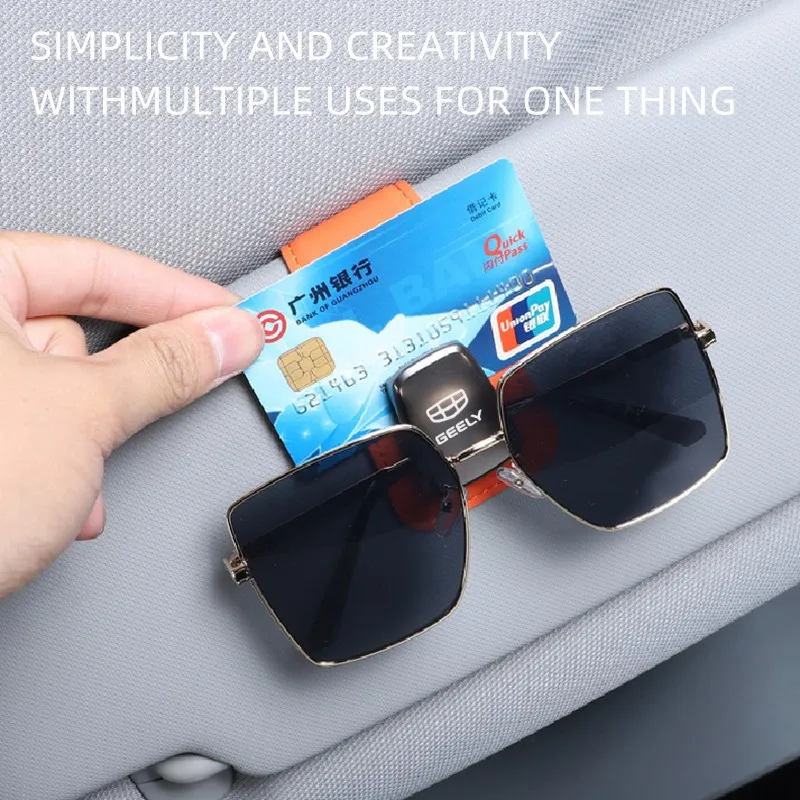 Car Storage Clip Sunglass Ticket Clip Holder for Geely Coolray X6 geometry c Emgrand Global kulrey Hawk GX7 Car Eyeglass Holder