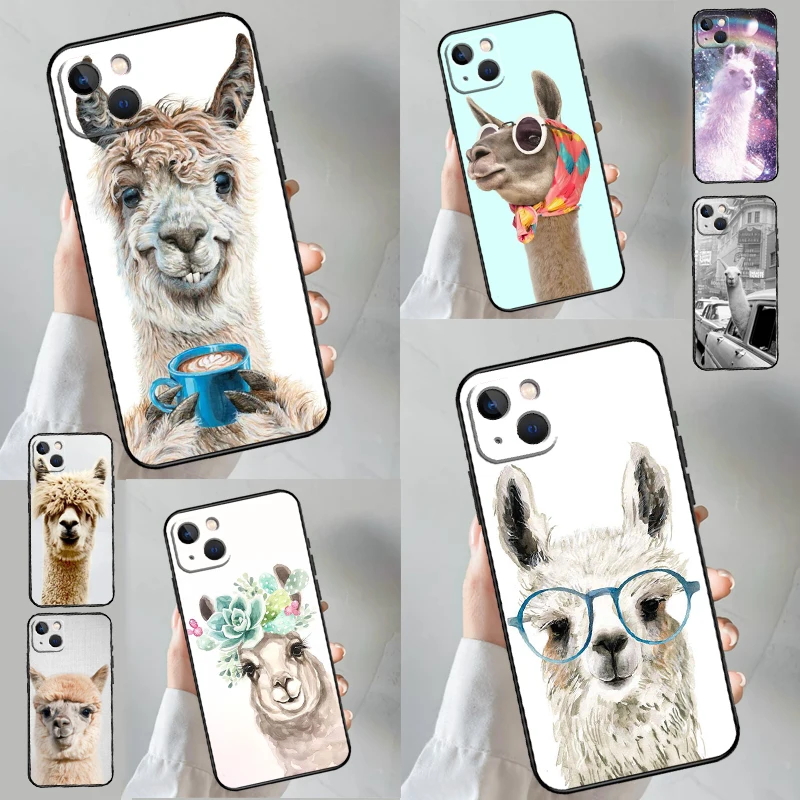 Lama Llama Alpaca Phone Case For iPhone 16 15 14 13 12 11 Pro XS Max Mini XR X 7 8 Plus Back Cover