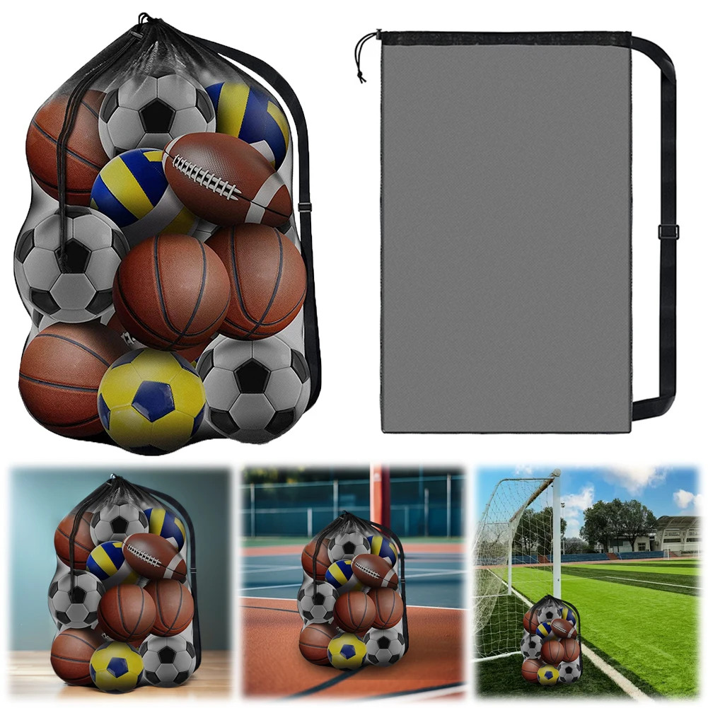 

Extra Large Heavy Duty Drawstring Bags with Shoulder Strap Sport Equipment Storage Bag for Basketball Football Soccer Volleyball