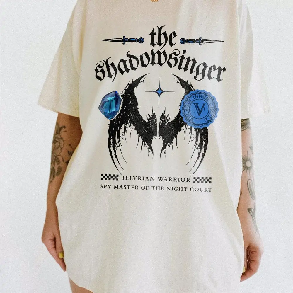 Camiseta feminina de algodão The Shadowsinger Camisa Cassian Illyrian Bat Boys Camisa de manga curta moda tops curtos