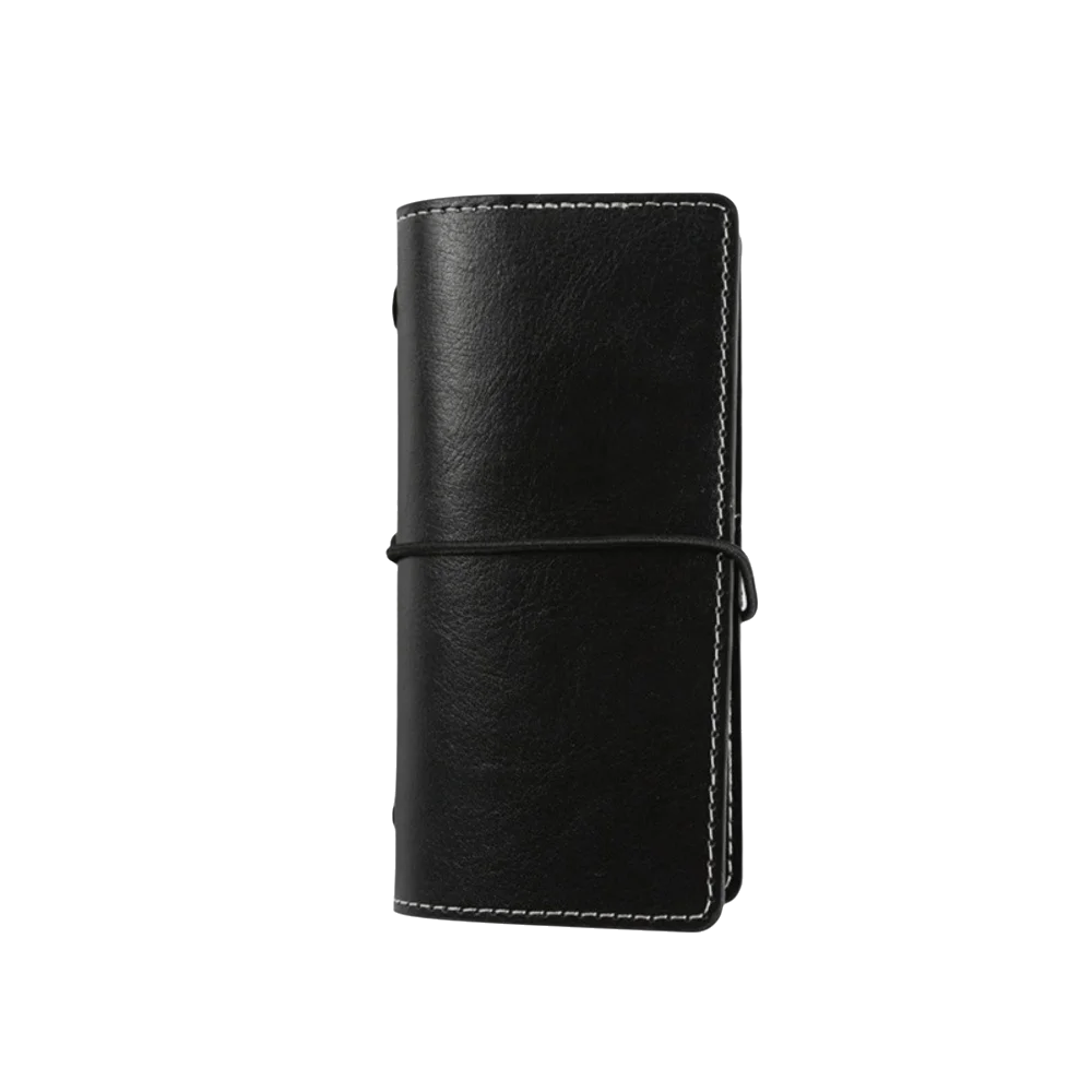 New PU Leather Refillable Pocket Notebook Portable Strap Closure Metal Ring Binder Refillable Notebook Soft Cover Daily Notes
