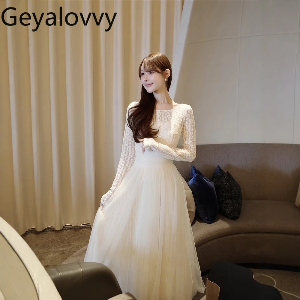 Estilo japonês moda pesado rendas vestidos longos para mulheres primavera outono retalhos senhora manga longa elegante vestido formal femme