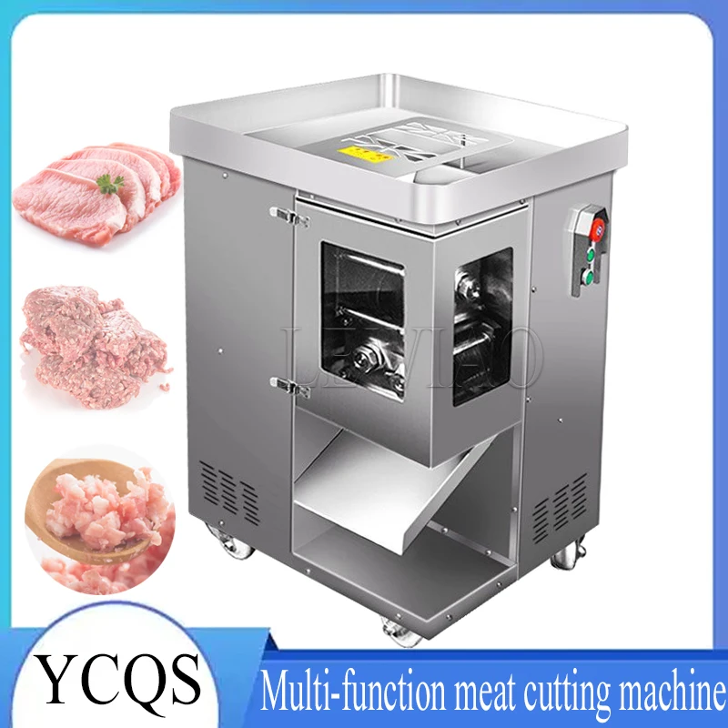 Commercial Electric Meat Slicer For Fresh Meat Slicing Shredding Dicing Detachable Blade Electric Meat Cutting Machine