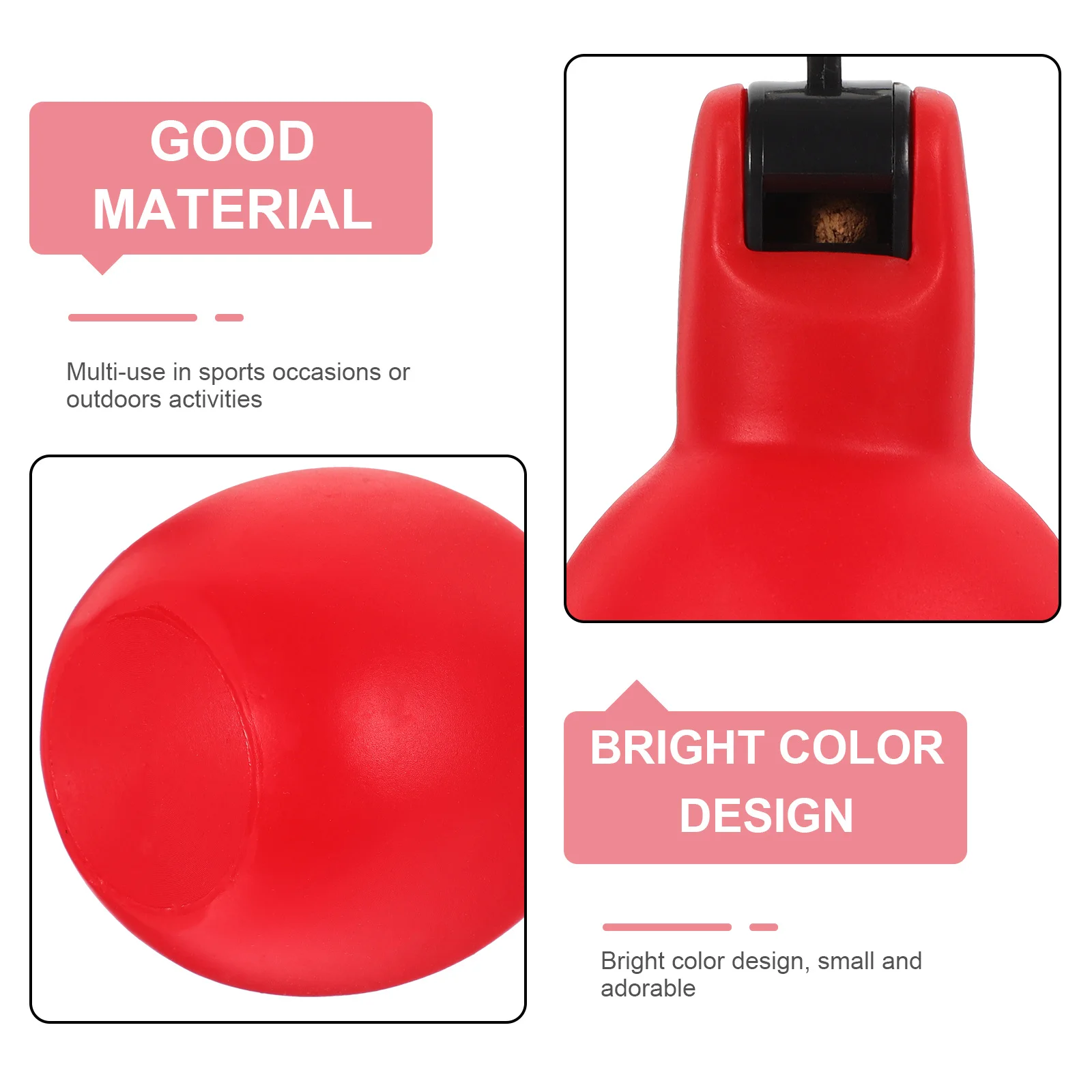 2Pcs Small Portable Whistle Multi-Function Hand Squeeze Outdoor for Camping Hiking Football Referee and Pet