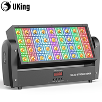 U`King Swinging Square Beam Strobe Stage Lights With 36Pcs Warm White Light And 648Pcs 5050RGB Curtain Effect Lighting For Party