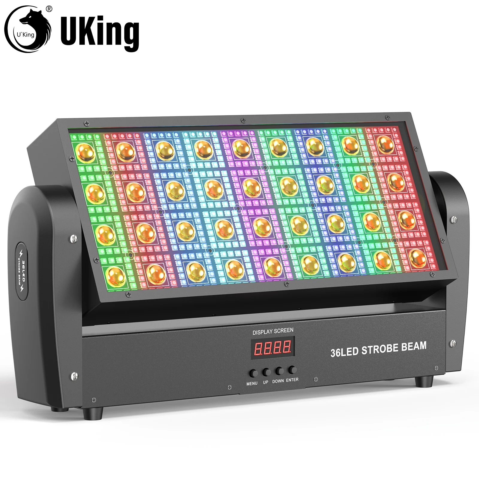 U`King Swinging Square Laser Wash Light Stage Lights With 36Pcs Warm White Light And 648Pcs 5050RGB Curtain Effect Lighting