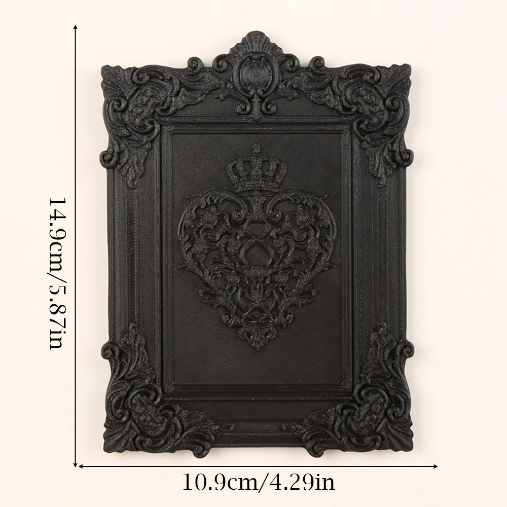 Cross-Border Dark Gothic Carved Crown Heart Decorative Frame for Retro Home Wall Decoration - view 6