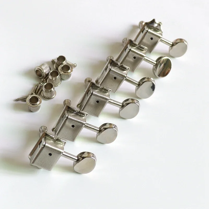 8/9mm bushing 6 in line Nickel Color Vintage Guitar Tuners fit for ST/TL 6 string electric guitars