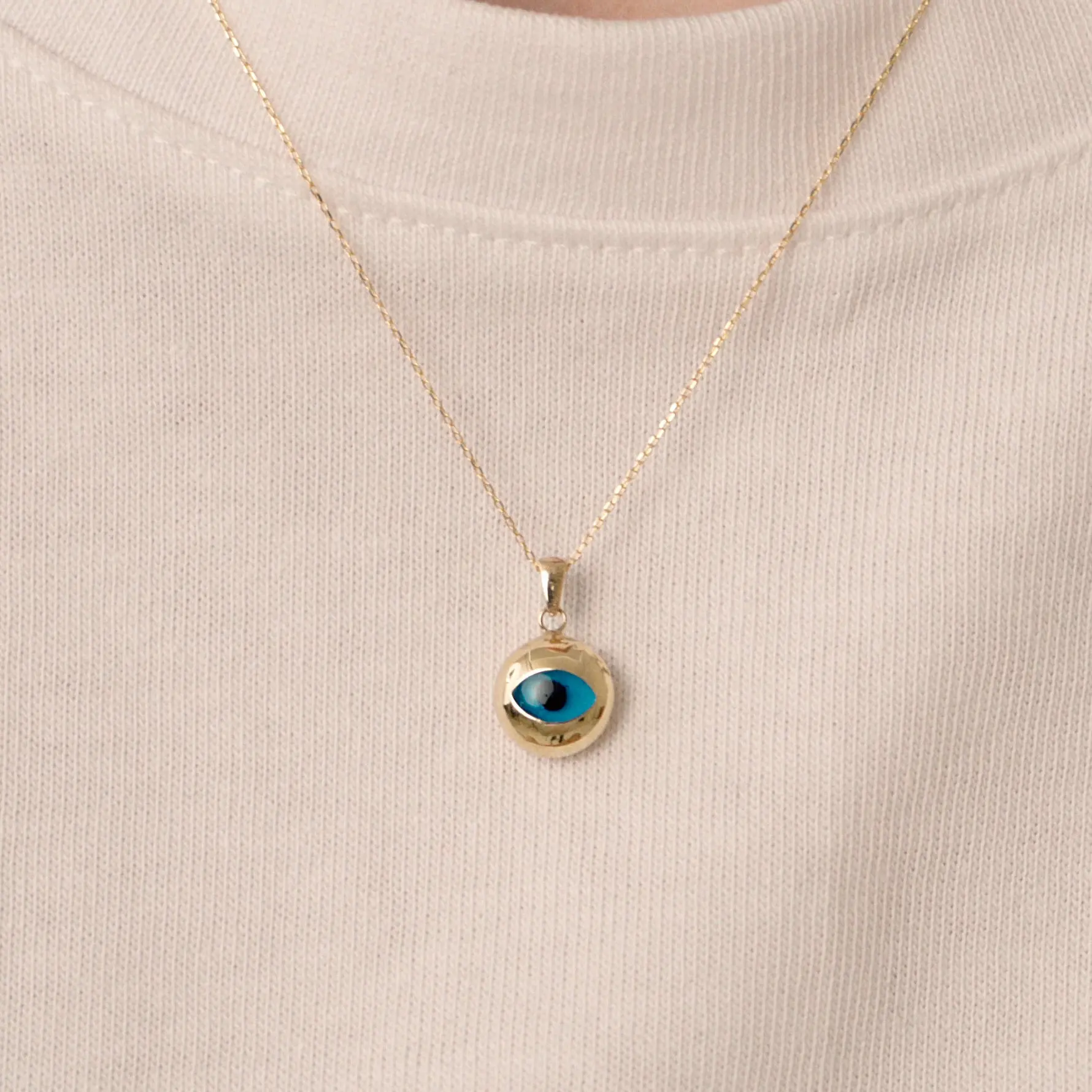 Vintage Fashion Personality Devil's Eye Necklace Hip Hop Punk Long Pendant Banquet Jewelry Accessories Gift