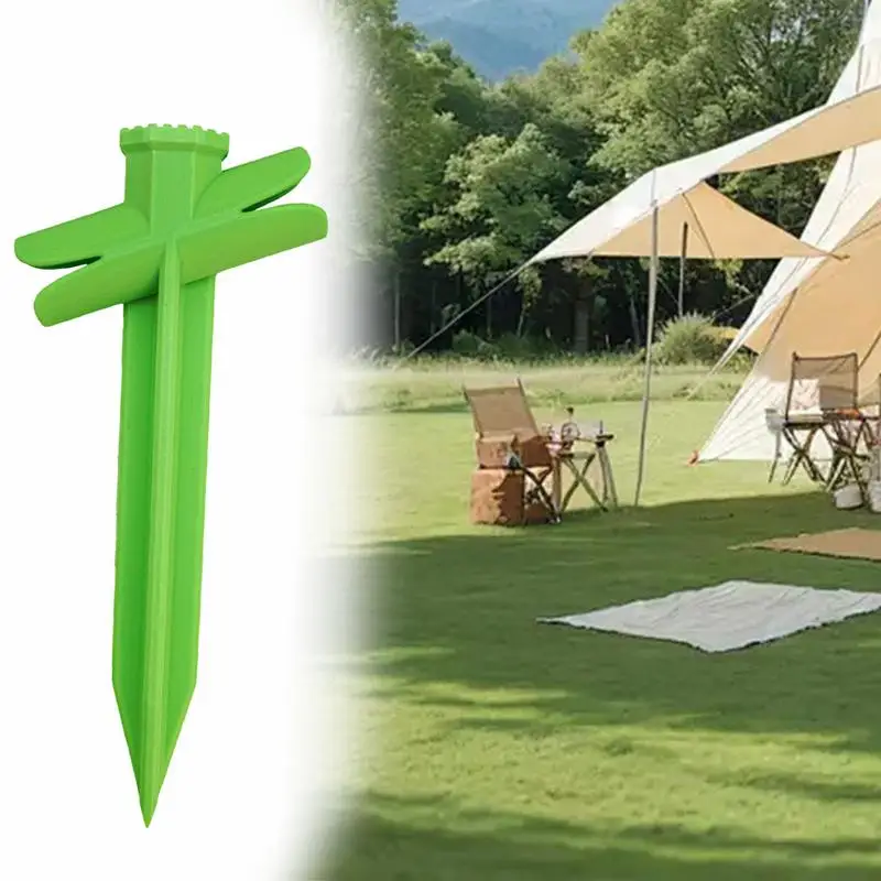 Trampoline Stakes Wind Resistant Tent Stakes Shock Resistant Camping Tool No-Drill Installation Outdoor Gear For Sunshade Cloth