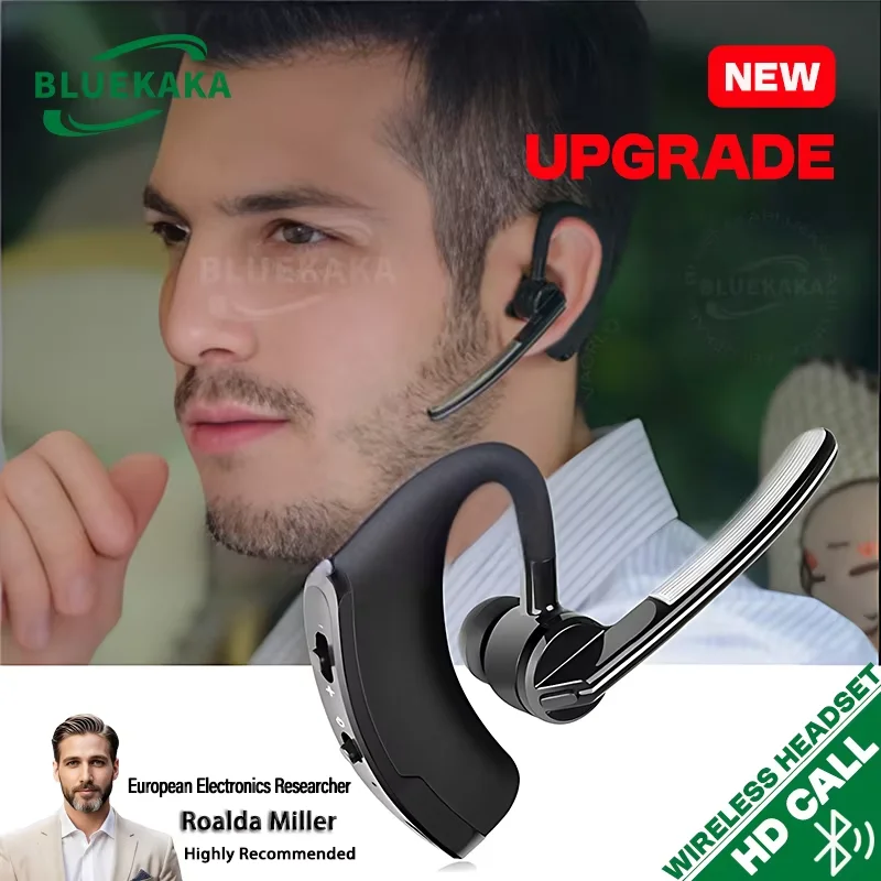 V8 V9 Wireless Bluetooth Business Headset Ear-Hook Left Right Ear Universal Earphone Long Standby With HD Mic Call Sport Music