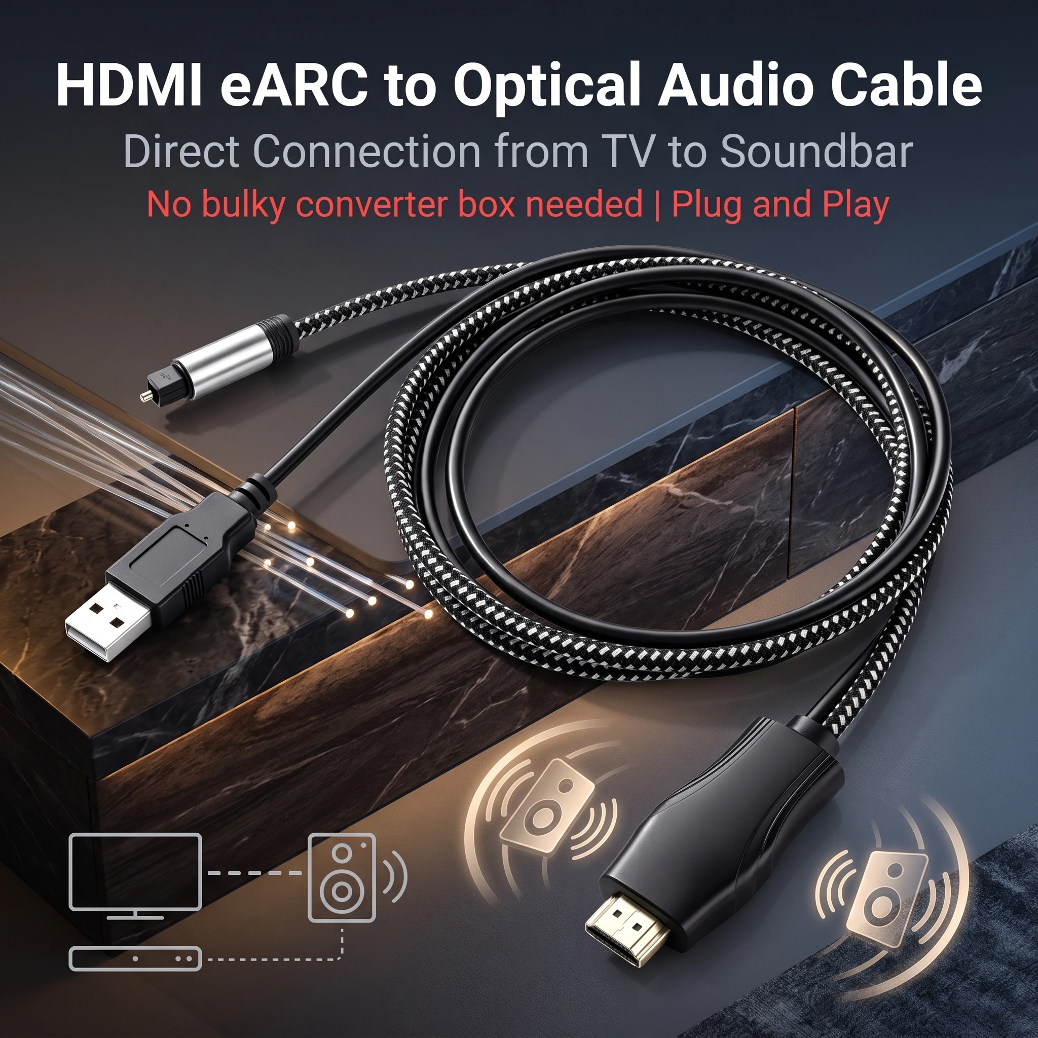 Dolby Atmos Soundbar Hdmi Earc - HDMI EARC ARC naar Optische SPDIF