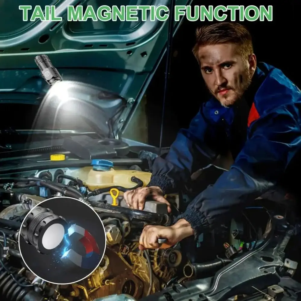 With Clip Three-Eyed Mini Flashlight Multi-Uses Mini Flash Super Power Flashlight Portable Rechargeable Emergency Flashlights