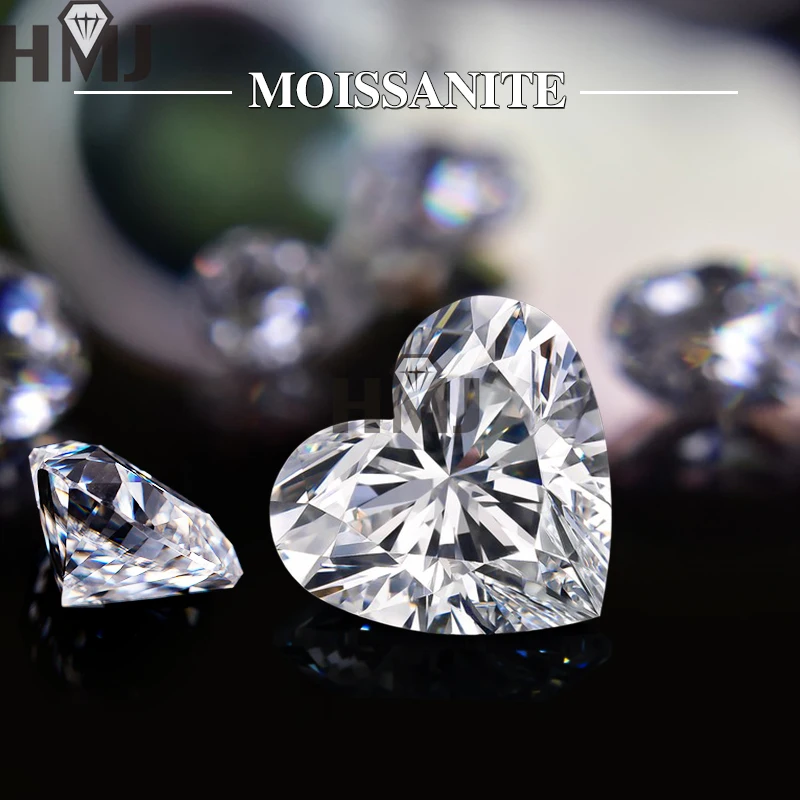 

Moissanite Stone 0.3-5ct Cushion Asscher Emerald Radiant Pear Oval Princess Marquise Round Heart Cut D Color VVS1 Beads