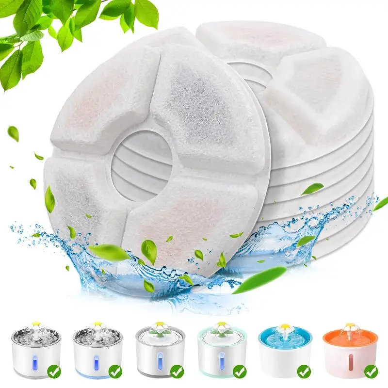 1/6/12Pcs Replacement Filter For Cat Dog Water Drinking Fountain Activated Carbon Replaced Filters Fountain Dispenser Feeders