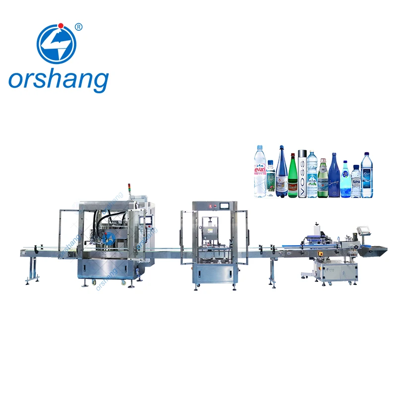 Orshang High Productivity Automatic Beverage Production Line Follow Type Liquid Wine Filling Capping Labeling Machine 2 Heads