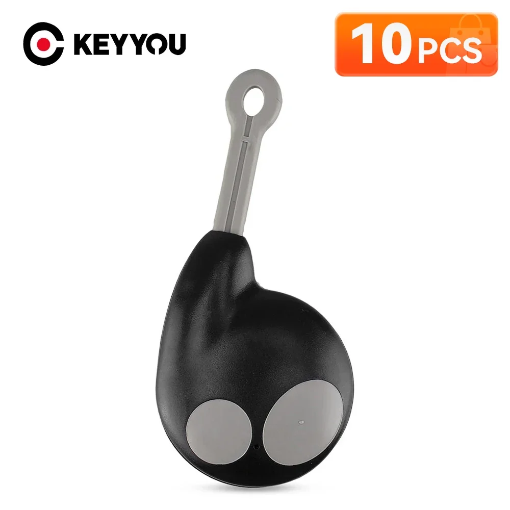 

KEYYOU 10Pcs For Toyota Cobra Alarm 1046 / 3193 / 7777 / 7928 / 8188 Replacement Smart Key Fob 2 Button Remote Control Key Shell