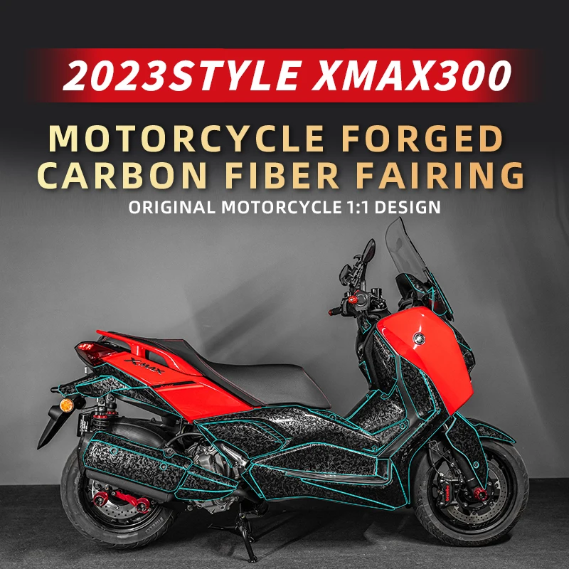 

Used For YAMAHA XMAX300 2023 Motorcycle Style Forged Carbon Fiber Protective Stickers Mainly Pasted On The Body Paint Area