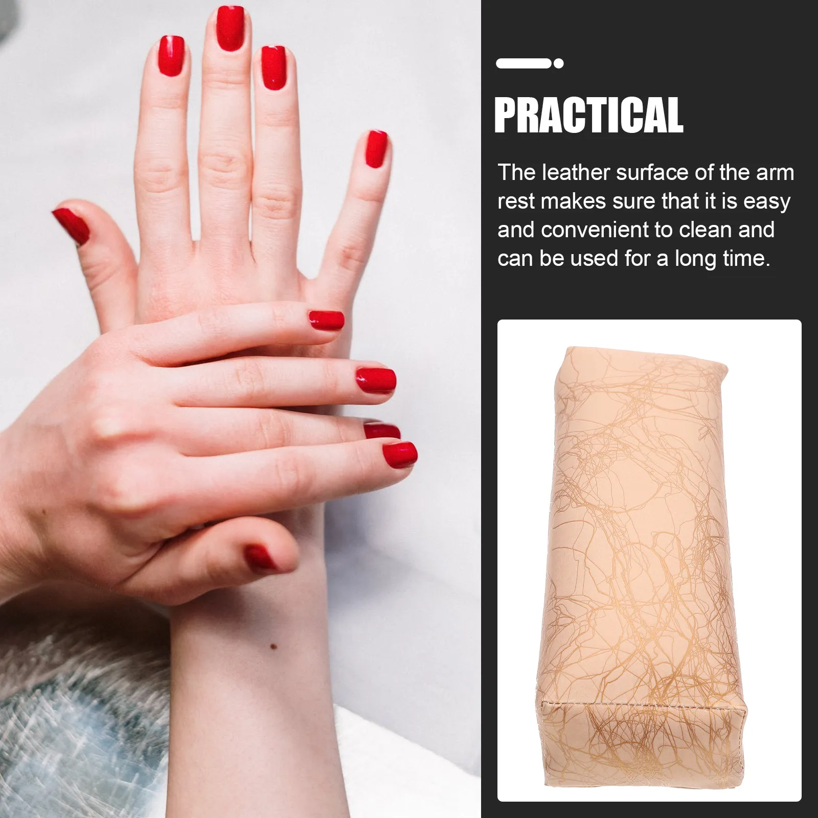 Premium Nail Hand Pillow with Sponge Cushion for Manicure Comfort Ergonomic Arm Rest Nail Art Salon Professional Hand